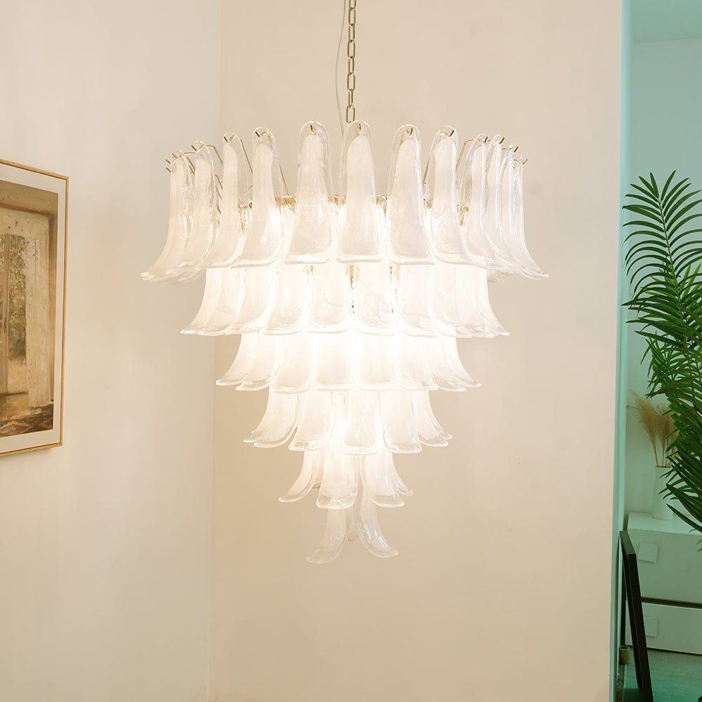 Aurora Chandelier Murano Glass Petals Vintage - Blowlighting