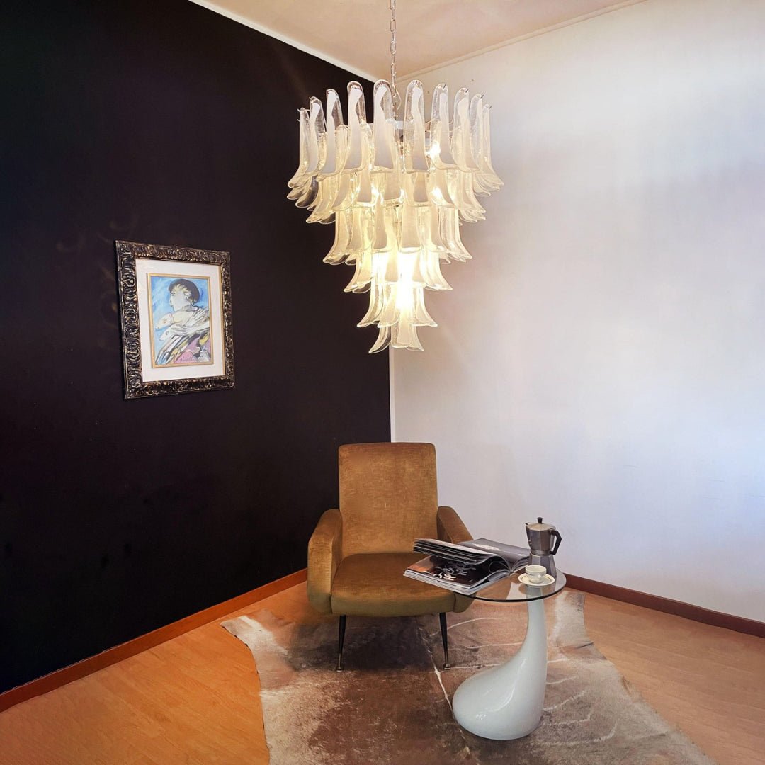 Aurora Chandelier Murano Glass Petals Vintage - Blowlighting
