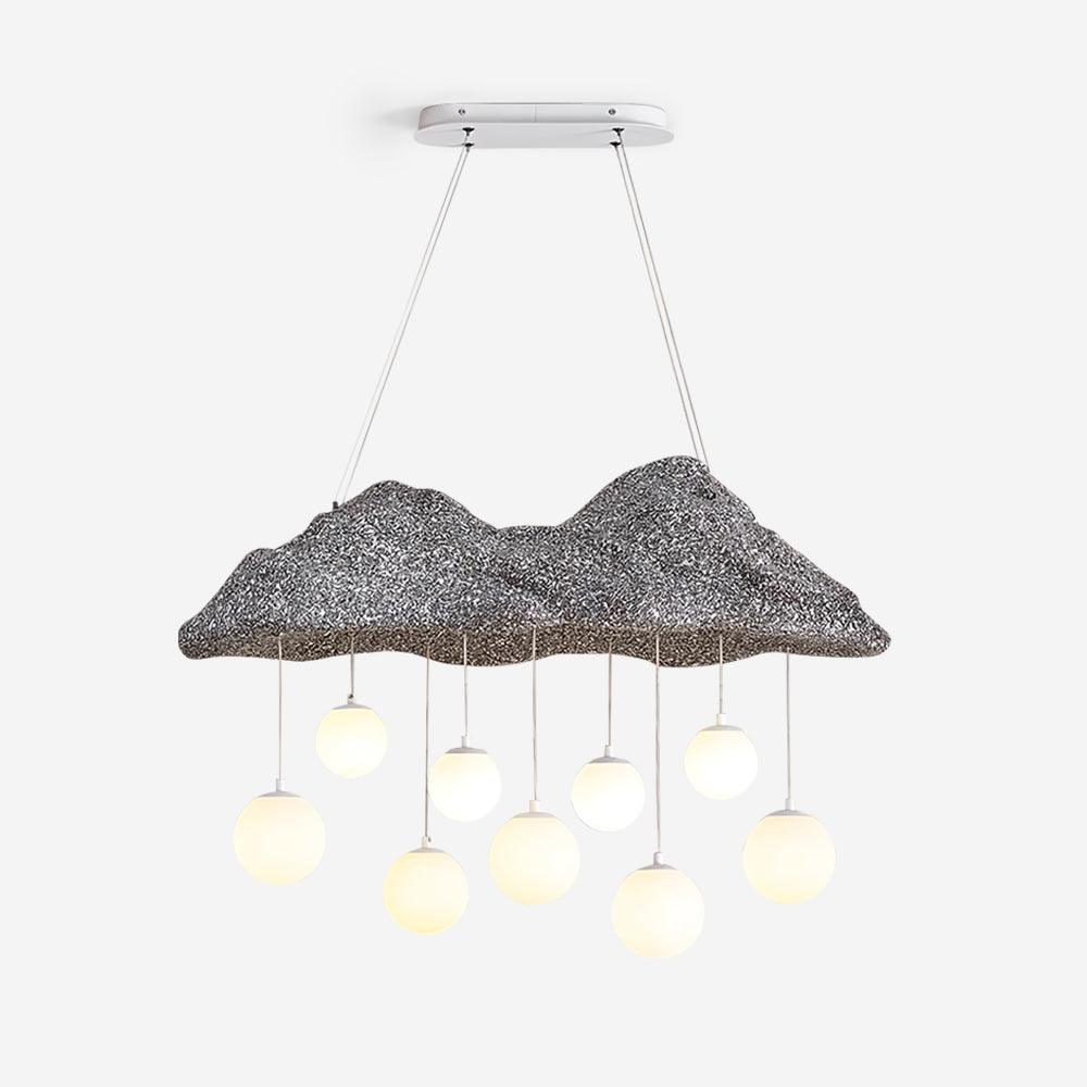 Mushroom Cloud Chandelier Perforated Canopy Globes - Letslighting