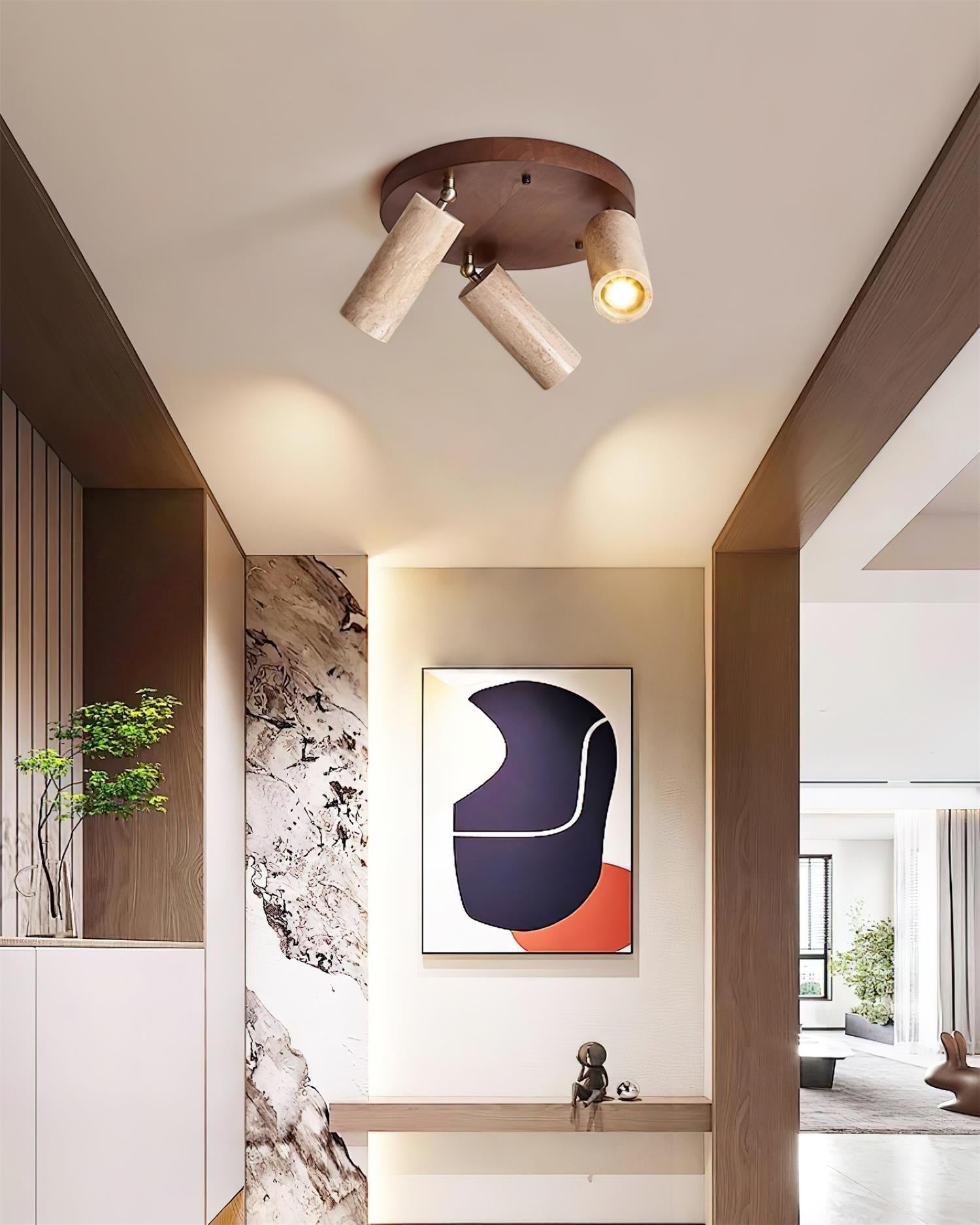 Ritta Travertine Ceiling Light 3-Head Spotlight - Letslighting