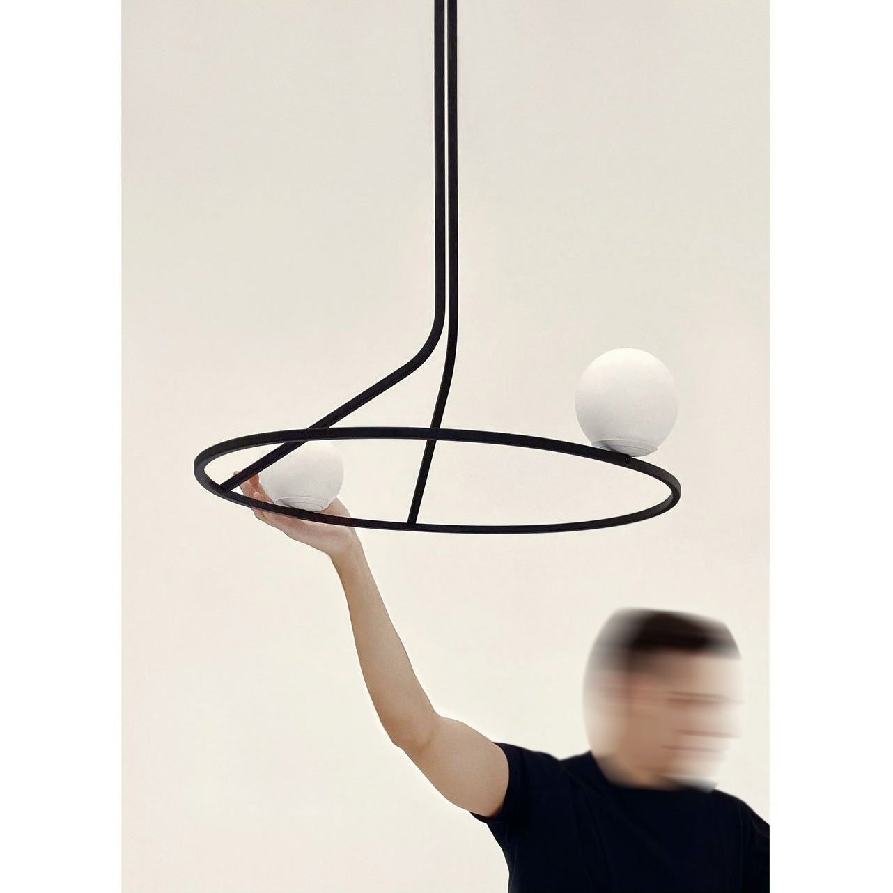 Ilthael Modern Minimalist Brass Glass Chandelier - Lamp Copper