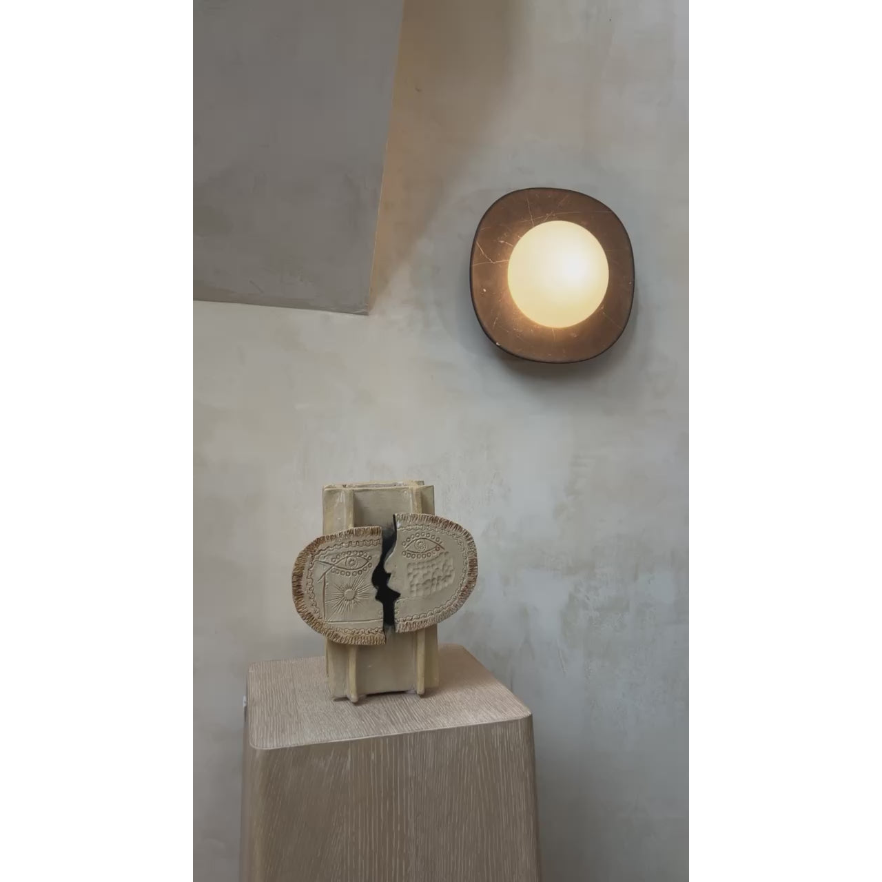 Cinoreth Modern Minimalist Marble Glass Wall Lamp - Lamp Copper