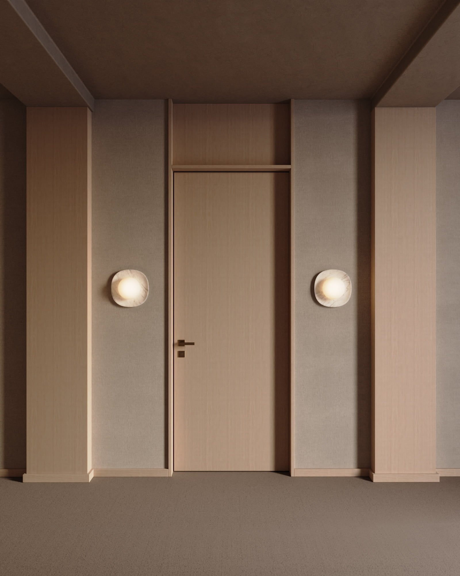 Cinoreth Modern Minimalist Marble Glass Wall Lamp - Lamp Copper