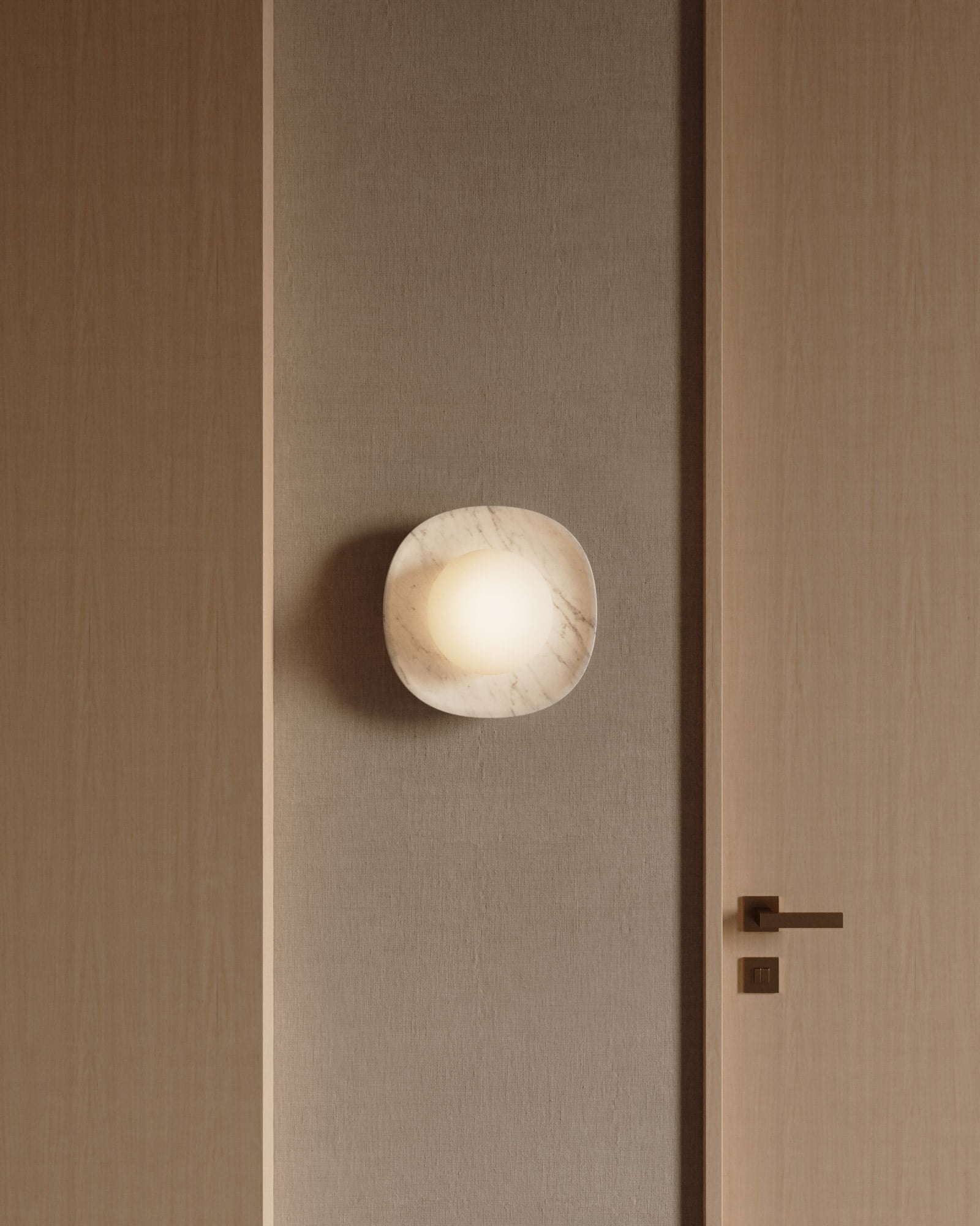 Cinoreth Modern Minimalist Marble Glass Wall Lamp - Lamp Copper