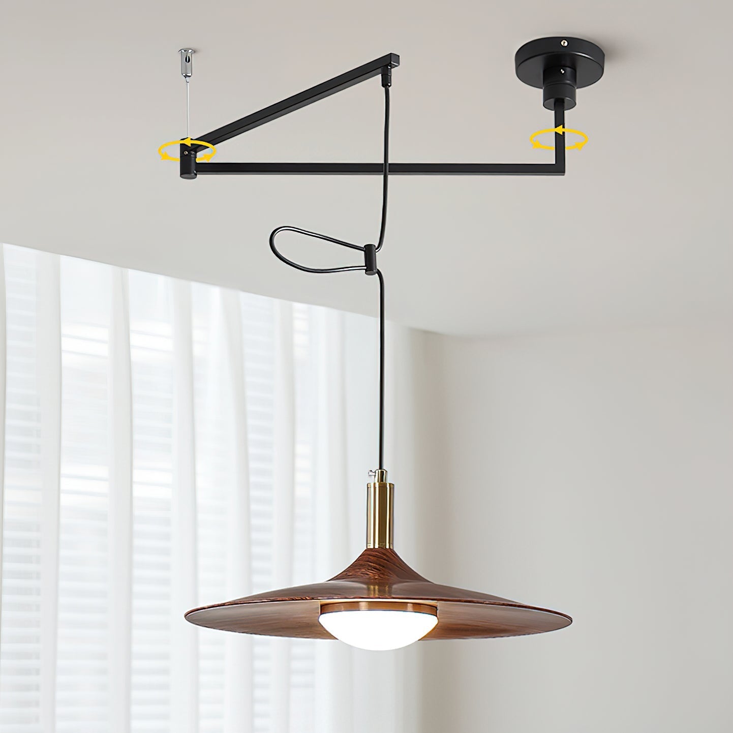 Veylo Adjustable Swing Arm Pendant Light - Letslighting