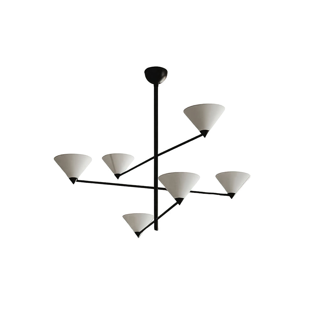 Eurmira Premium Elegance Modern Black Fabric Chandelier - Lamp Copper
