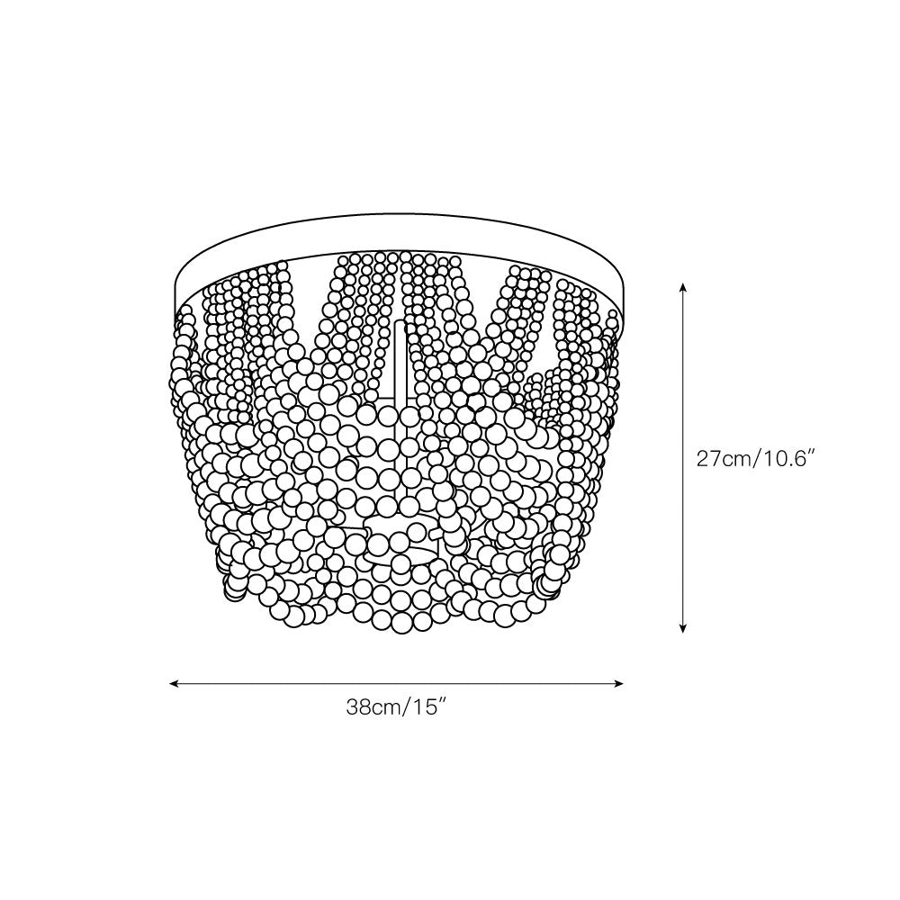 Nash Premium Nordic Art Layered Wooden Metal Ceiling Light - Lamp Copper