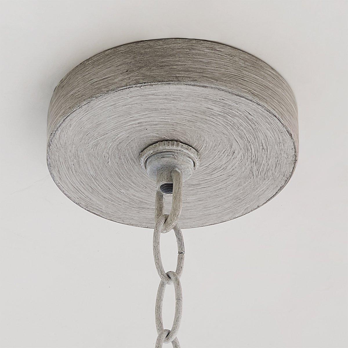 Alshaan Vintage Industrial Wooden Metal Chandelier - Lamp Copper