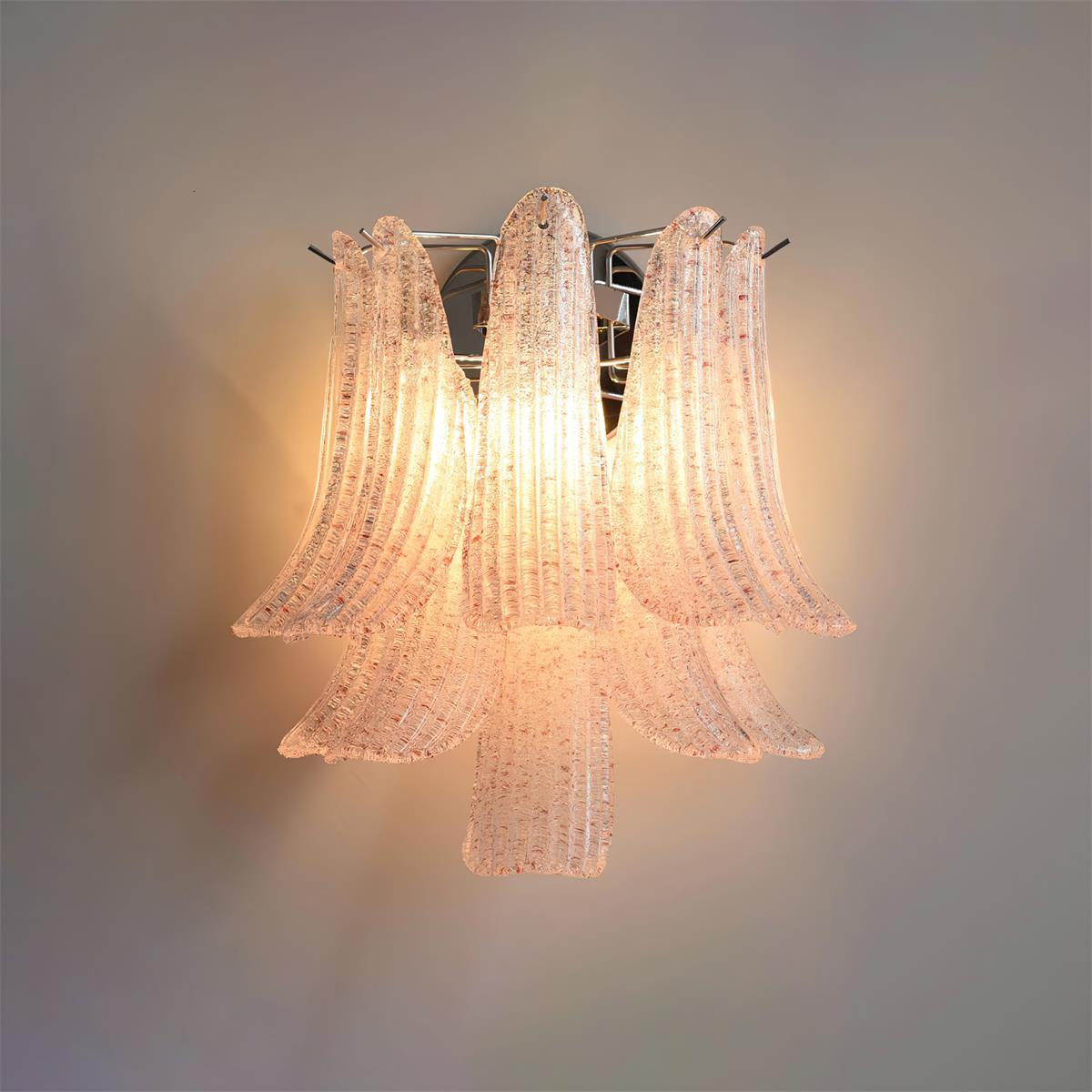 Nason Wall Lamp Textured Glass Petal Motif - Letslighting