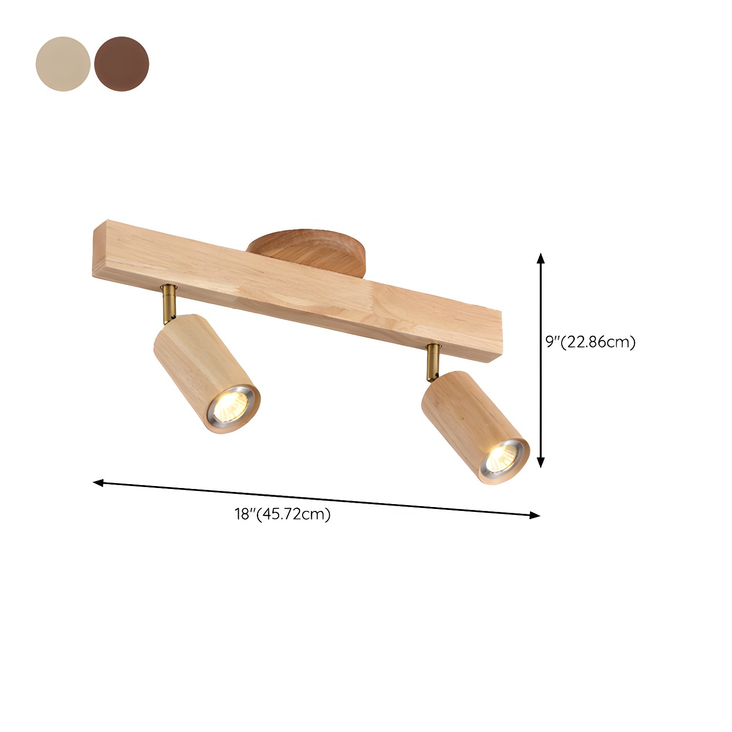 Natural Wood Beam Spotlight Light - Blowlighting
