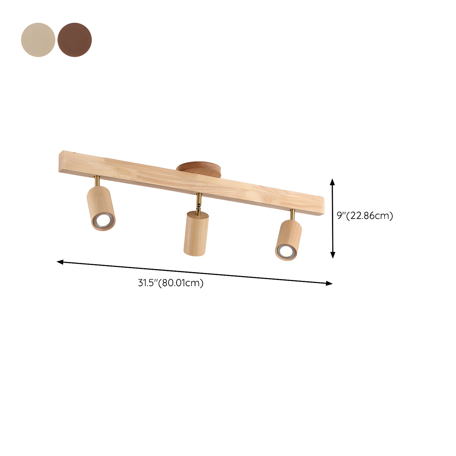 Natural Wood Beam Spotlight Light - Blowlighting
