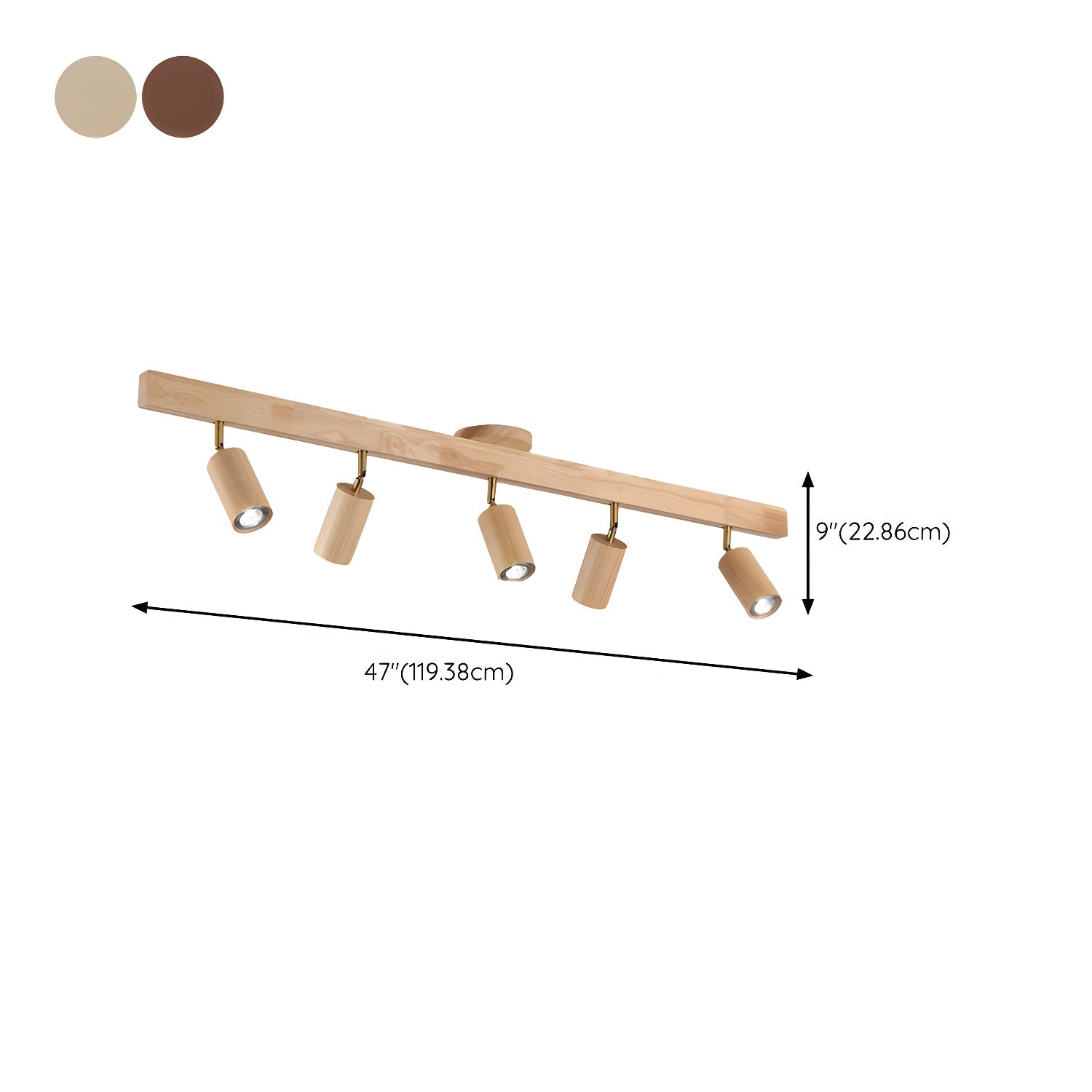 Natural Wood Beam Spotlight Light - Blowlighting