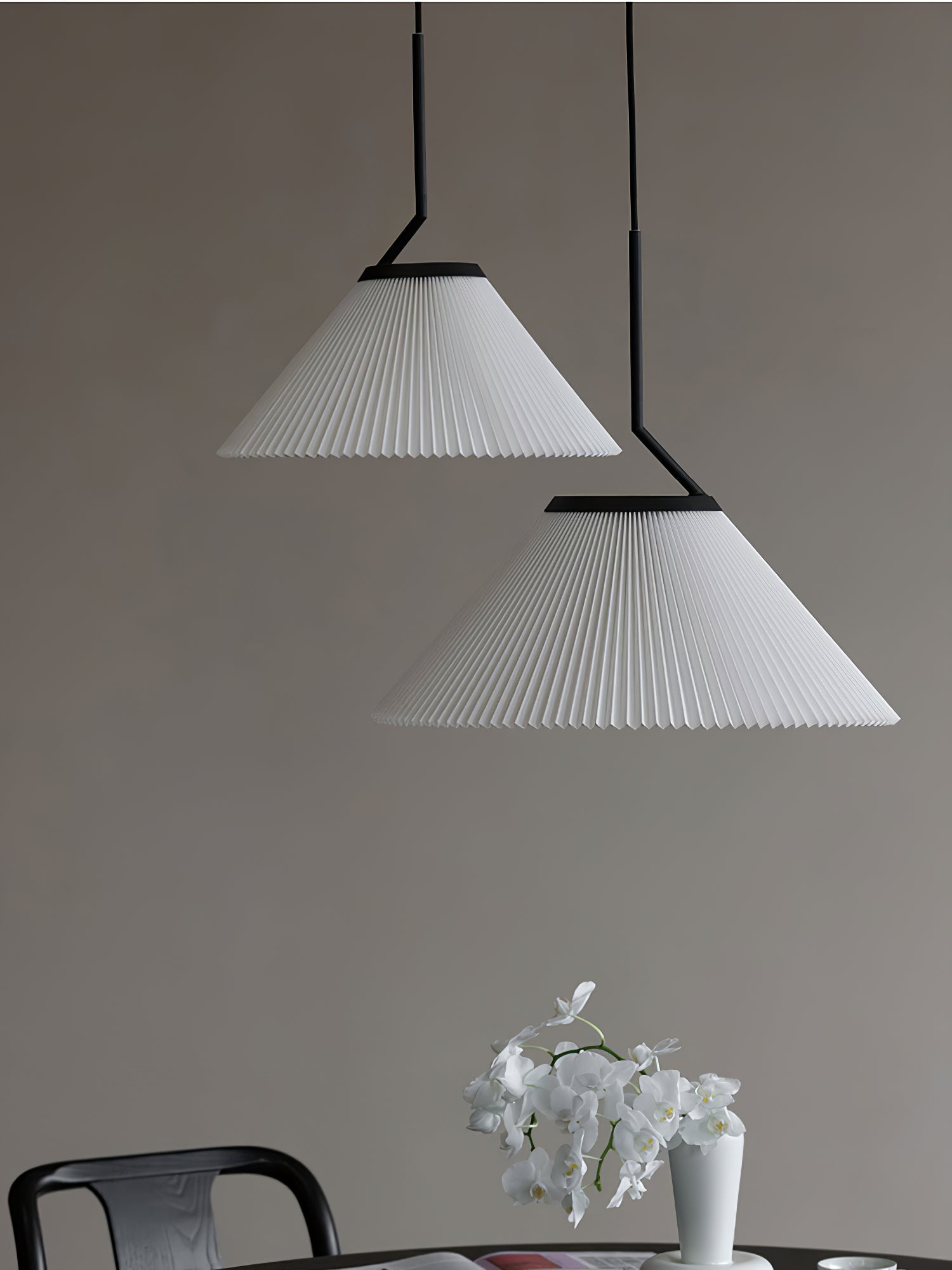 Nebra Pleated Pendant Lamp Fabric Minimalist - Letslighting