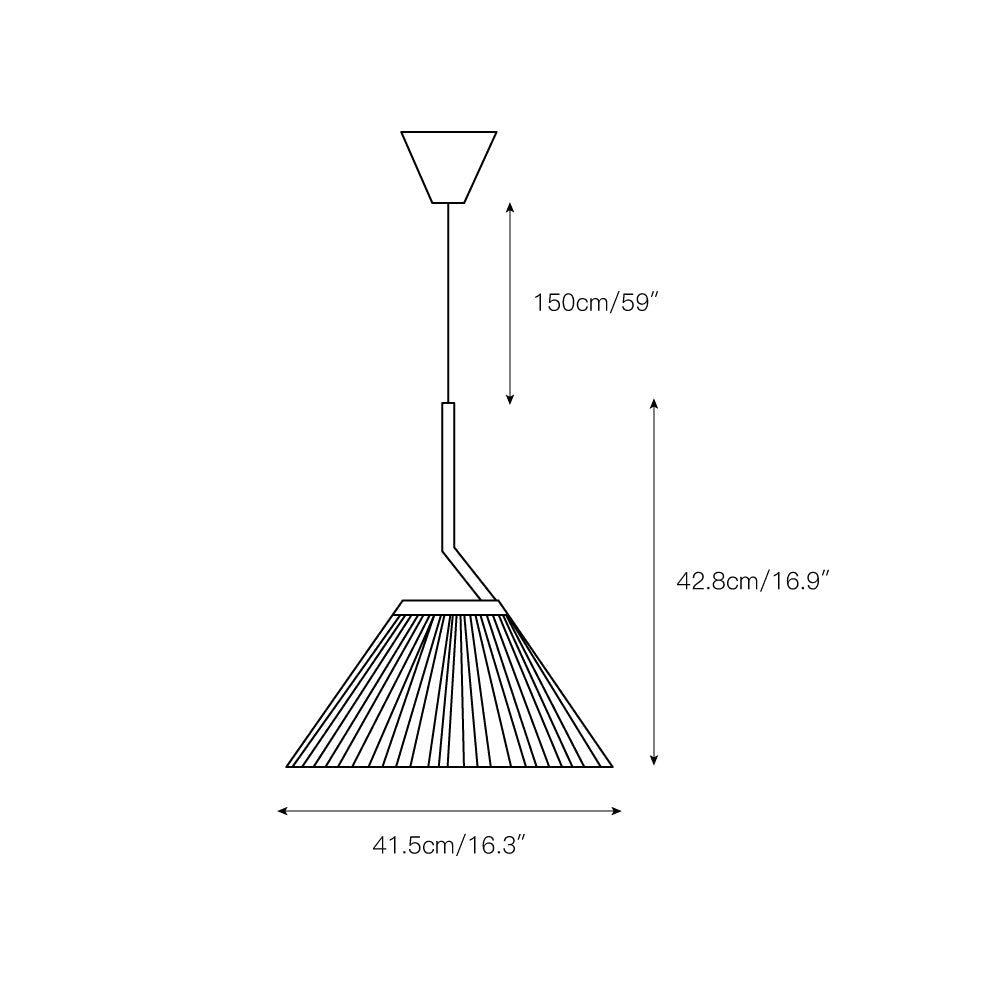 Nebra Pleated Pendant Lamp Fabric Minimalist - Letslighting