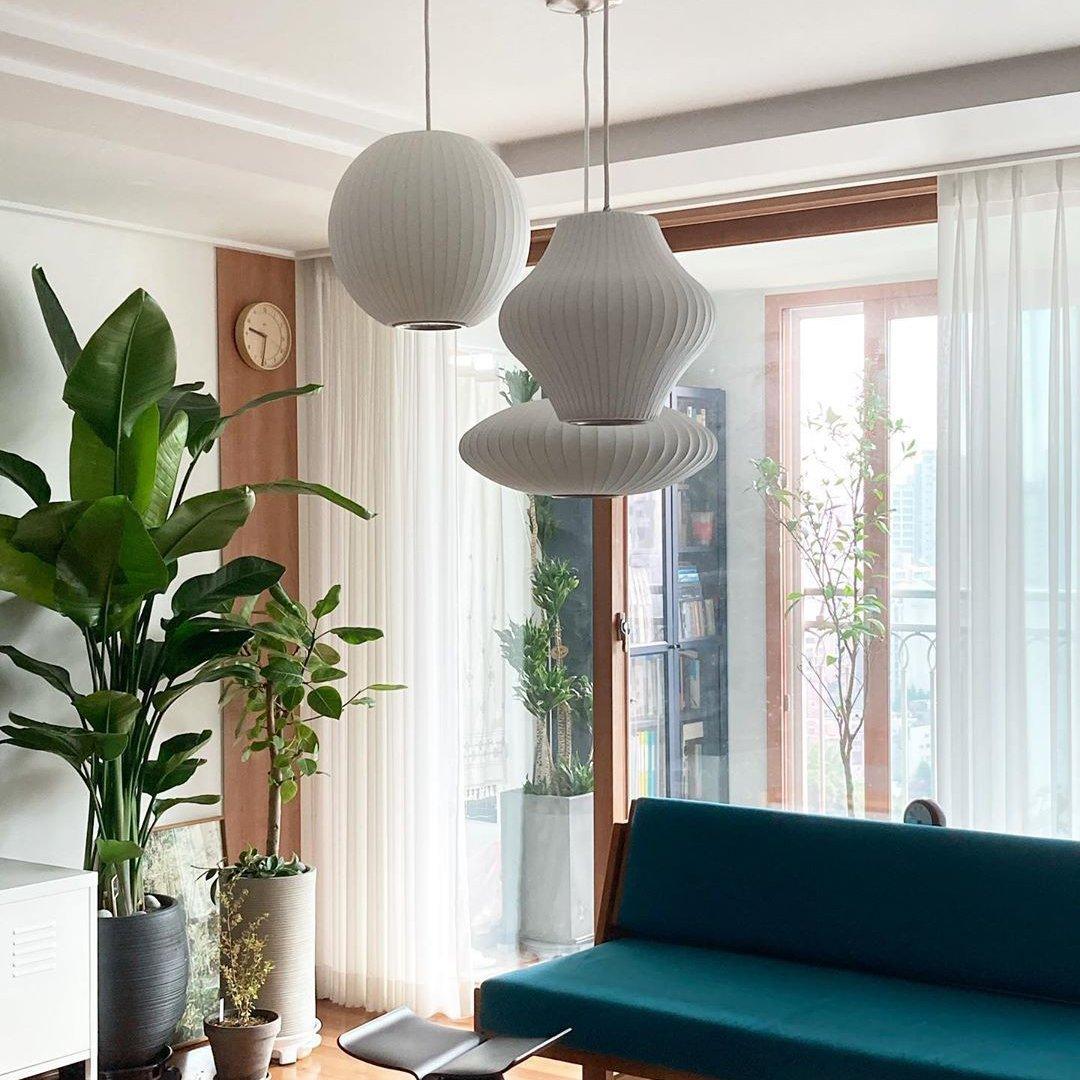 Bubble Mulberry Silk Pendant Lamp - Blowlighting
