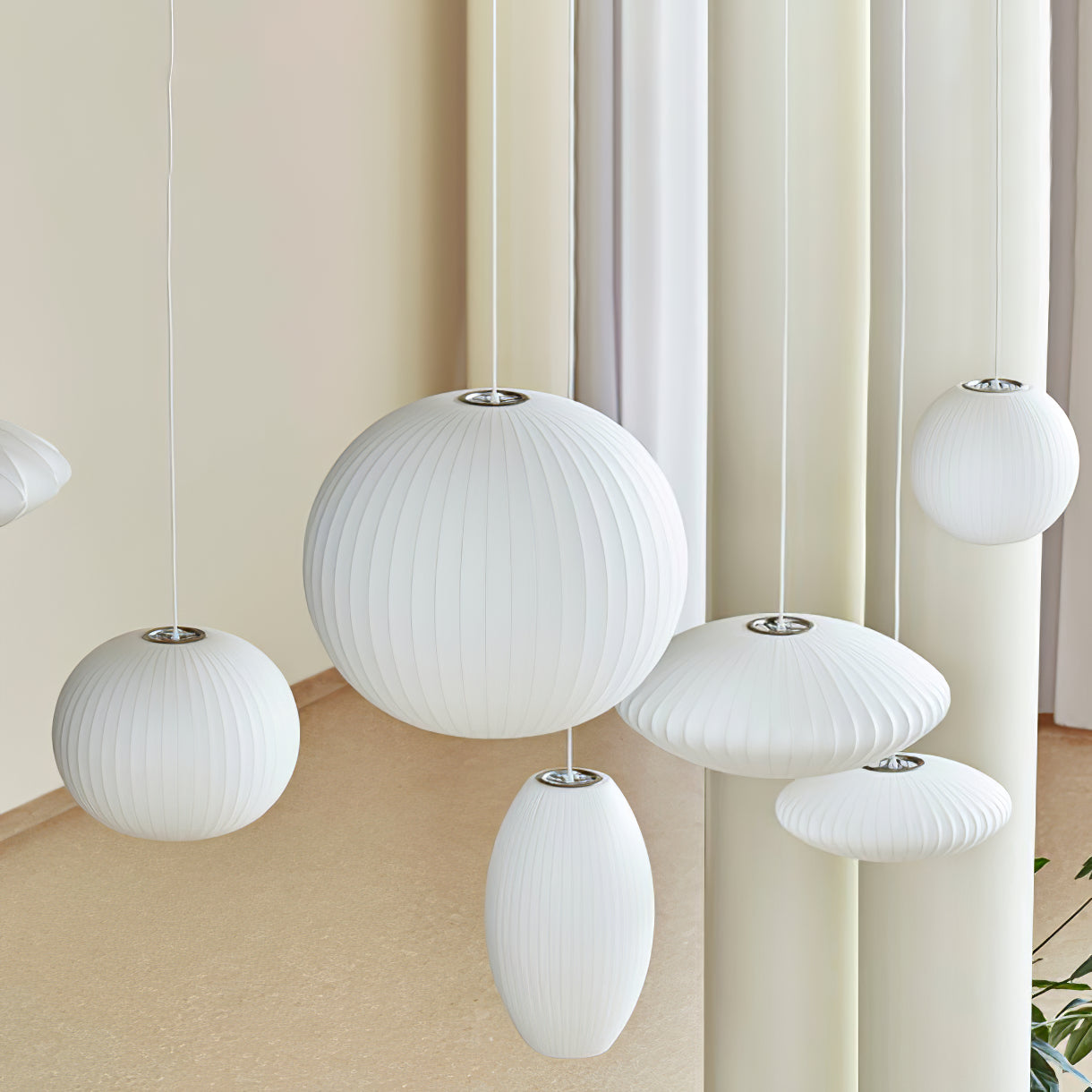 Bubble Mulberry Silk Pendant Lamp - Blowlighting