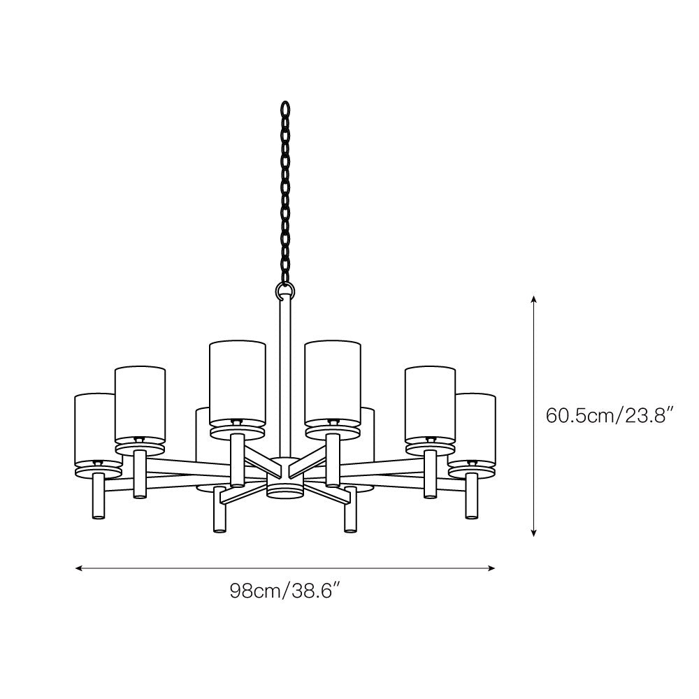 Iltalaris Premium Nordic Art Brass Fabric Chandelier - Lamp Copper