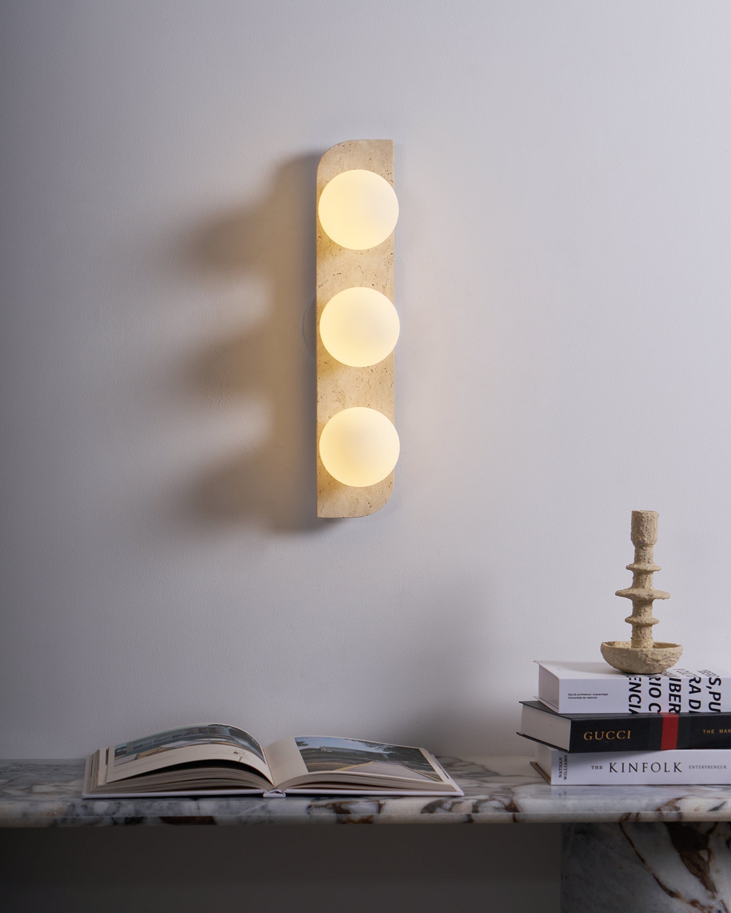 Alsilis Minimalist Travertine Wall Light - Letslighting
