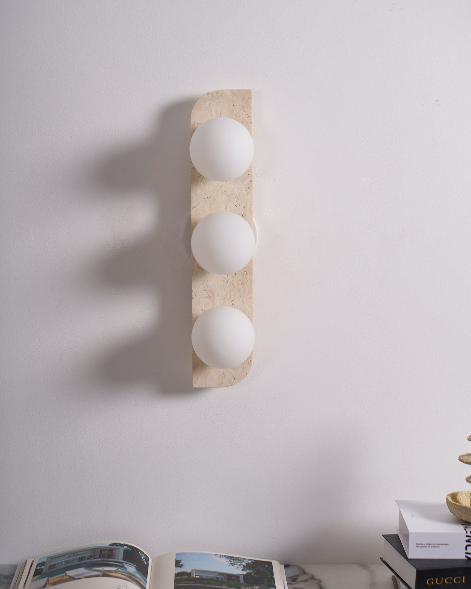 Alsilis Minimalist Travertine Wall Light - Letslighting