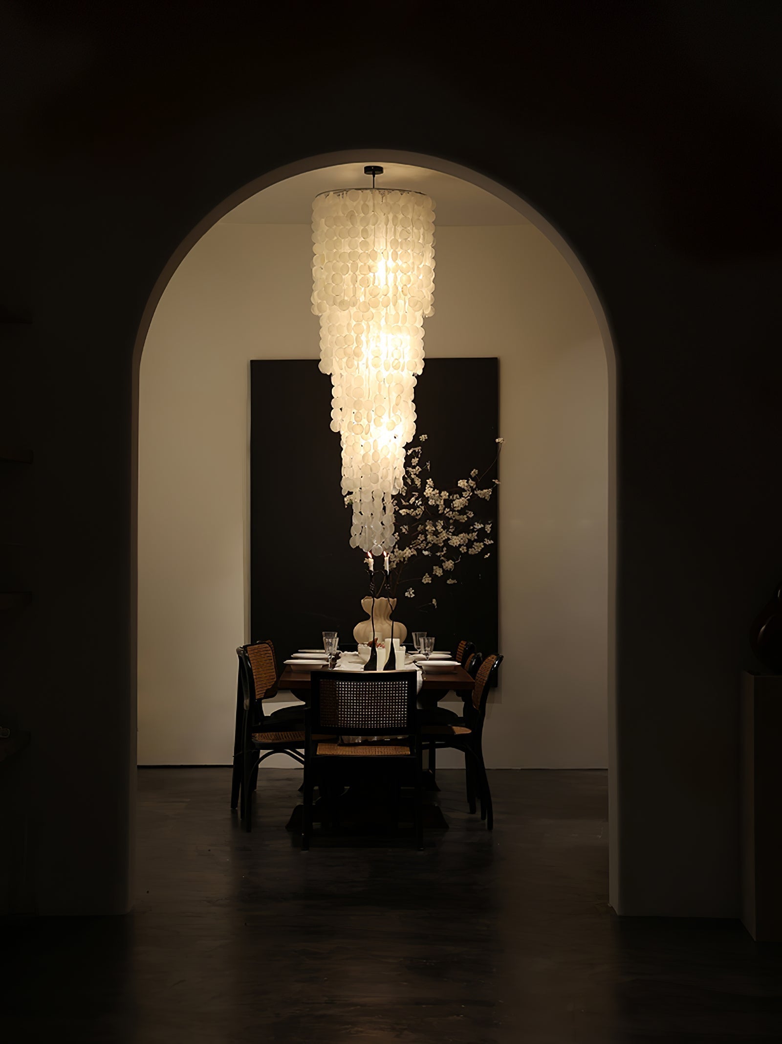 Eloryra Cascading Glass Chandelier - Blowlighting