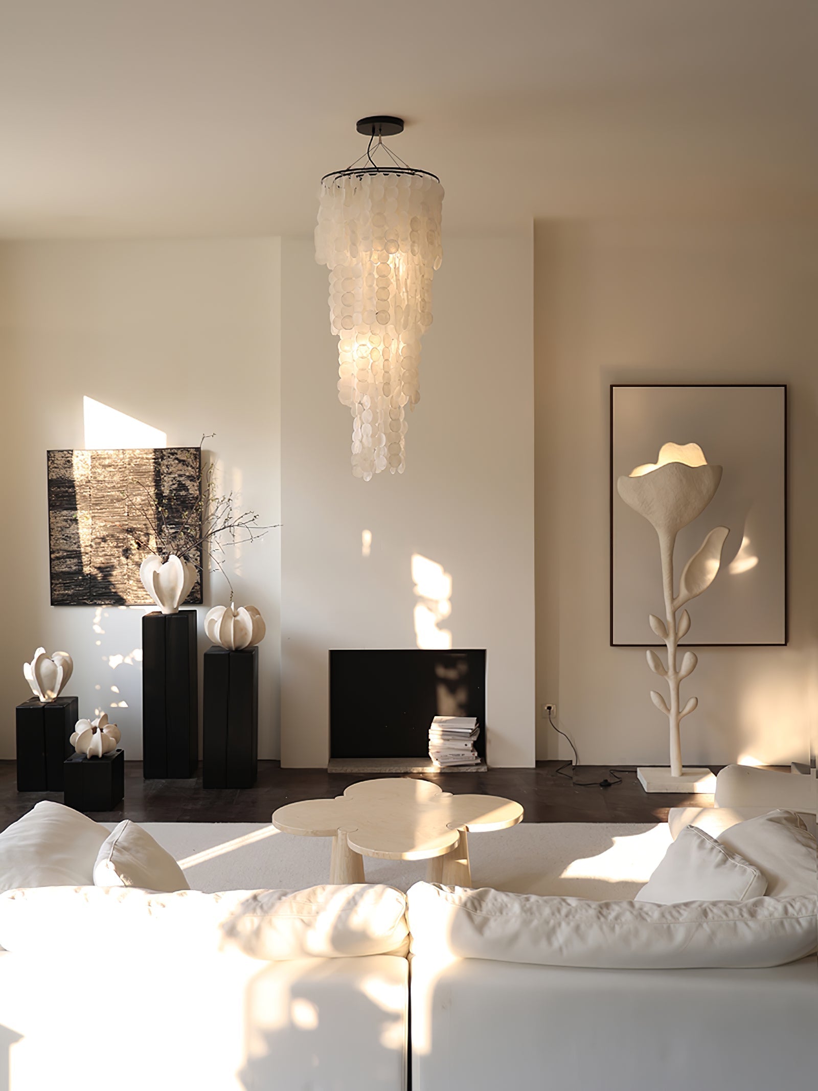 Eloryra Cascading Glass Chandelier - Blowlighting