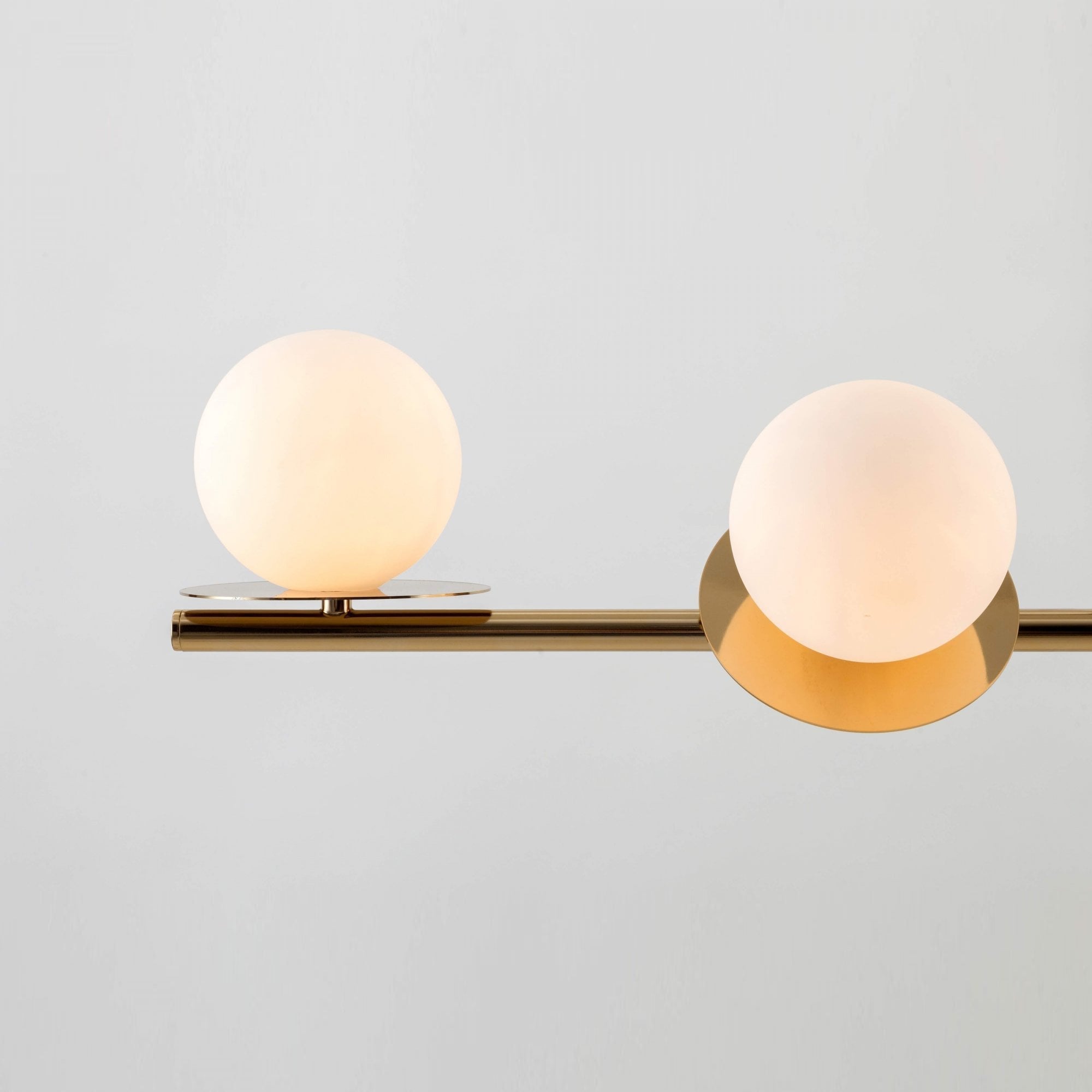 Evvararis Modern Minimalist Brass Glass Chandelier - Lamp Copper