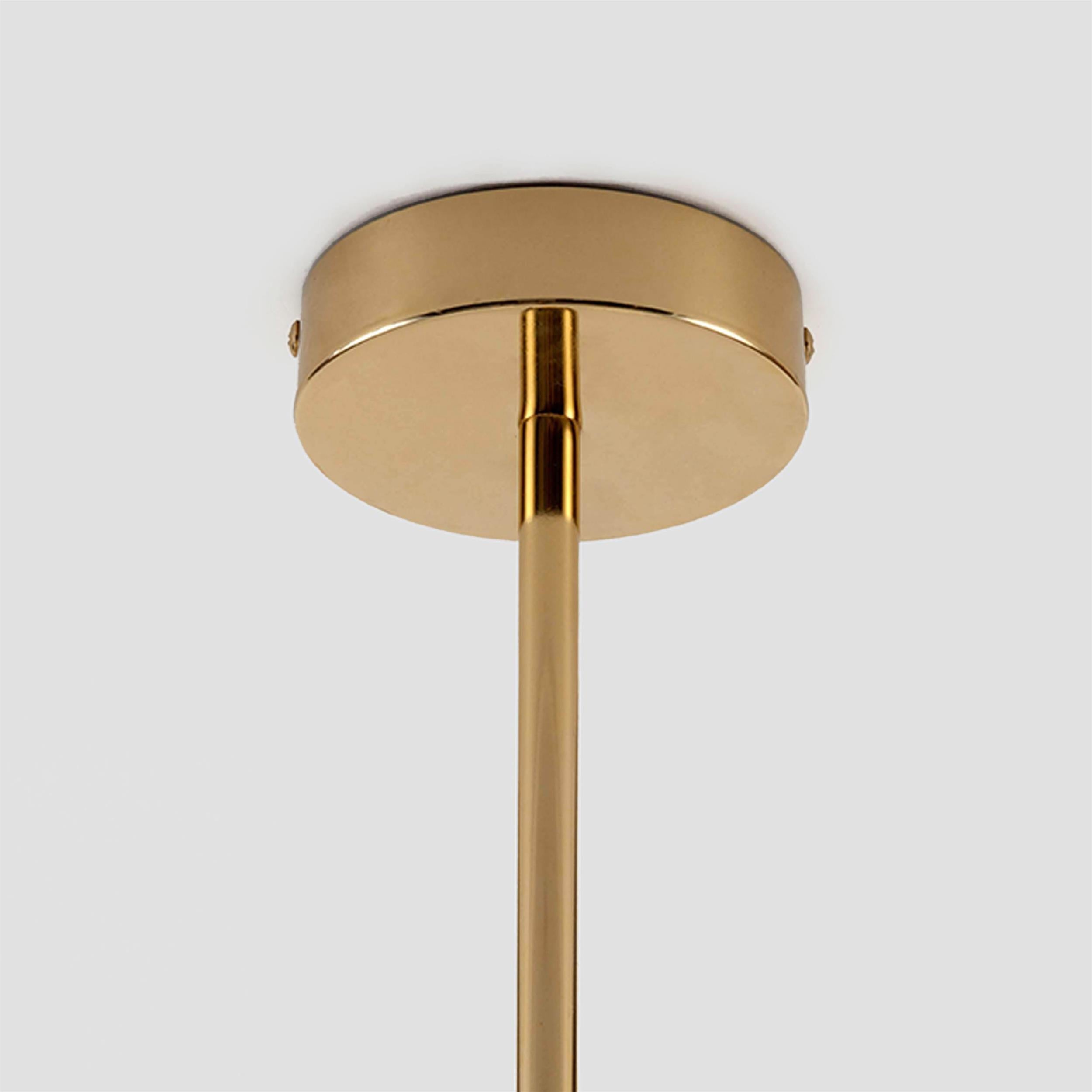 Evvararis Modern Minimalist Brass Glass Chandelier - Lamp Copper