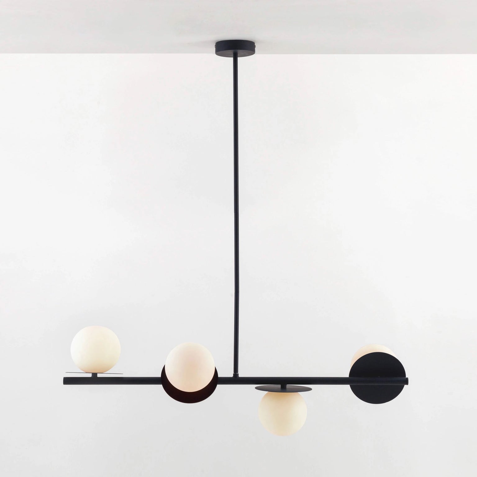 Evvararis Modern Minimalist Brass Glass Chandelier - Lamp Copper