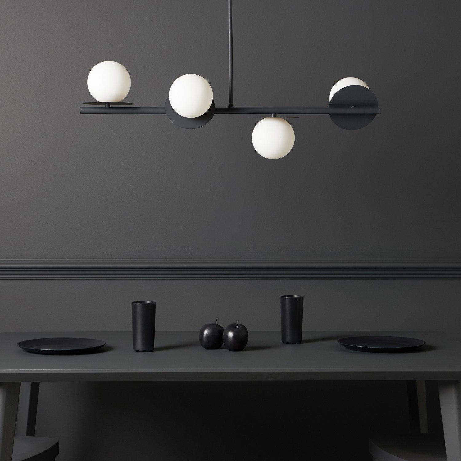 Evvararis Modern Minimalist Brass Glass Chandelier - Lamp Copper