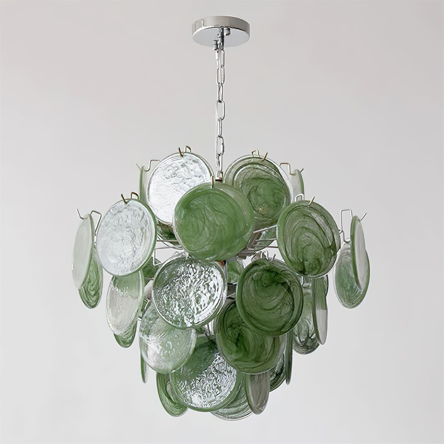 Neuvy Chandelier Iridescent Glass Discs - Letslighting