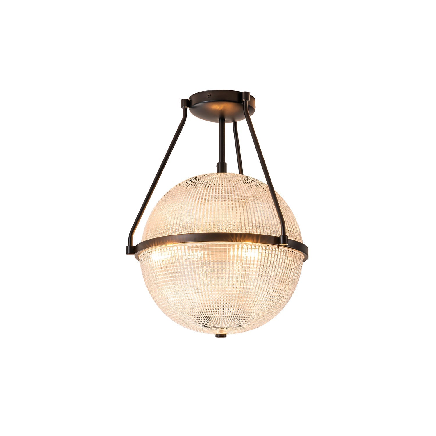Atale Modern Minimalist Glass Metal Ceiling Lamp - Lamp Copper