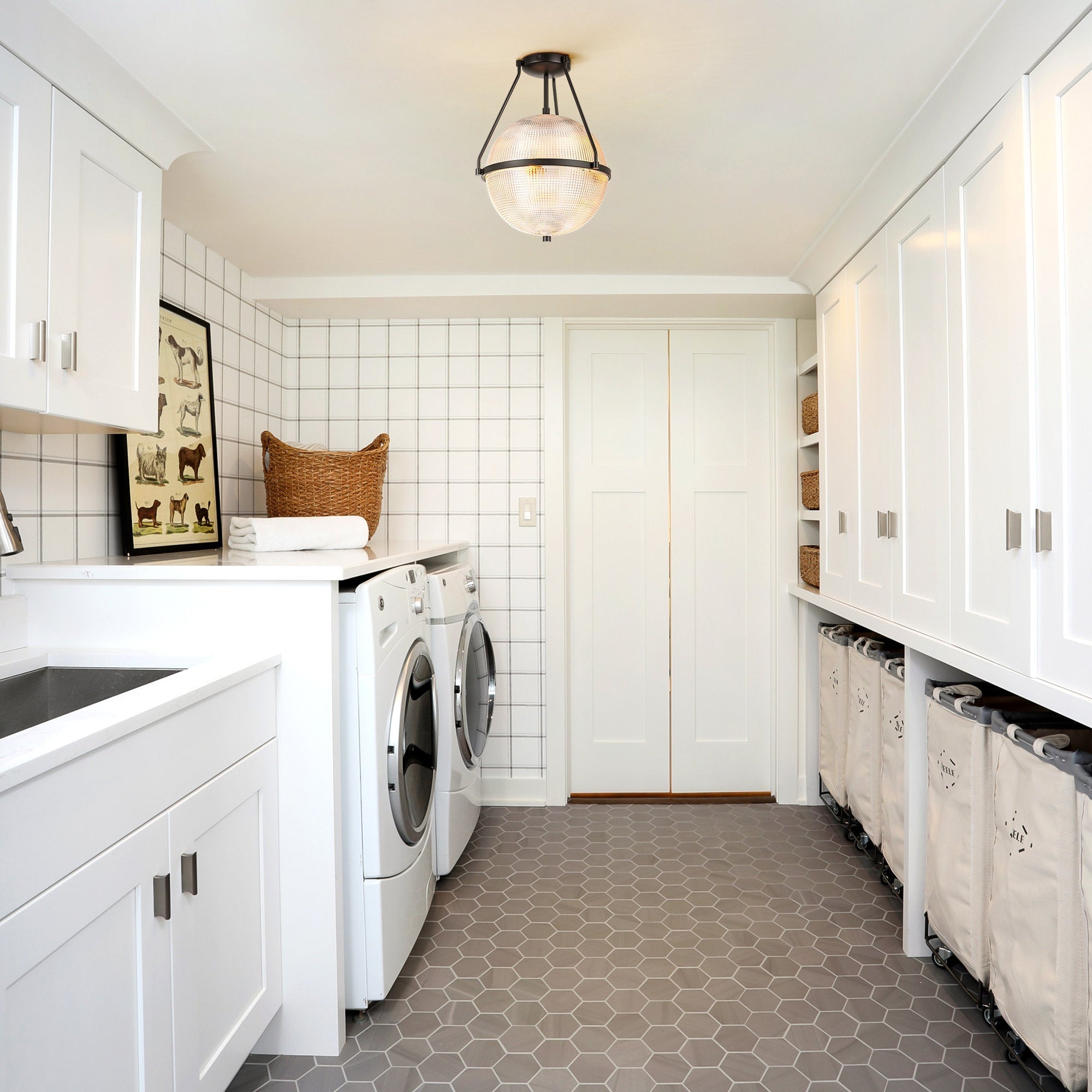 Atale Modern Minimalist Glass Metal Ceiling Lamp - Lamp Copper