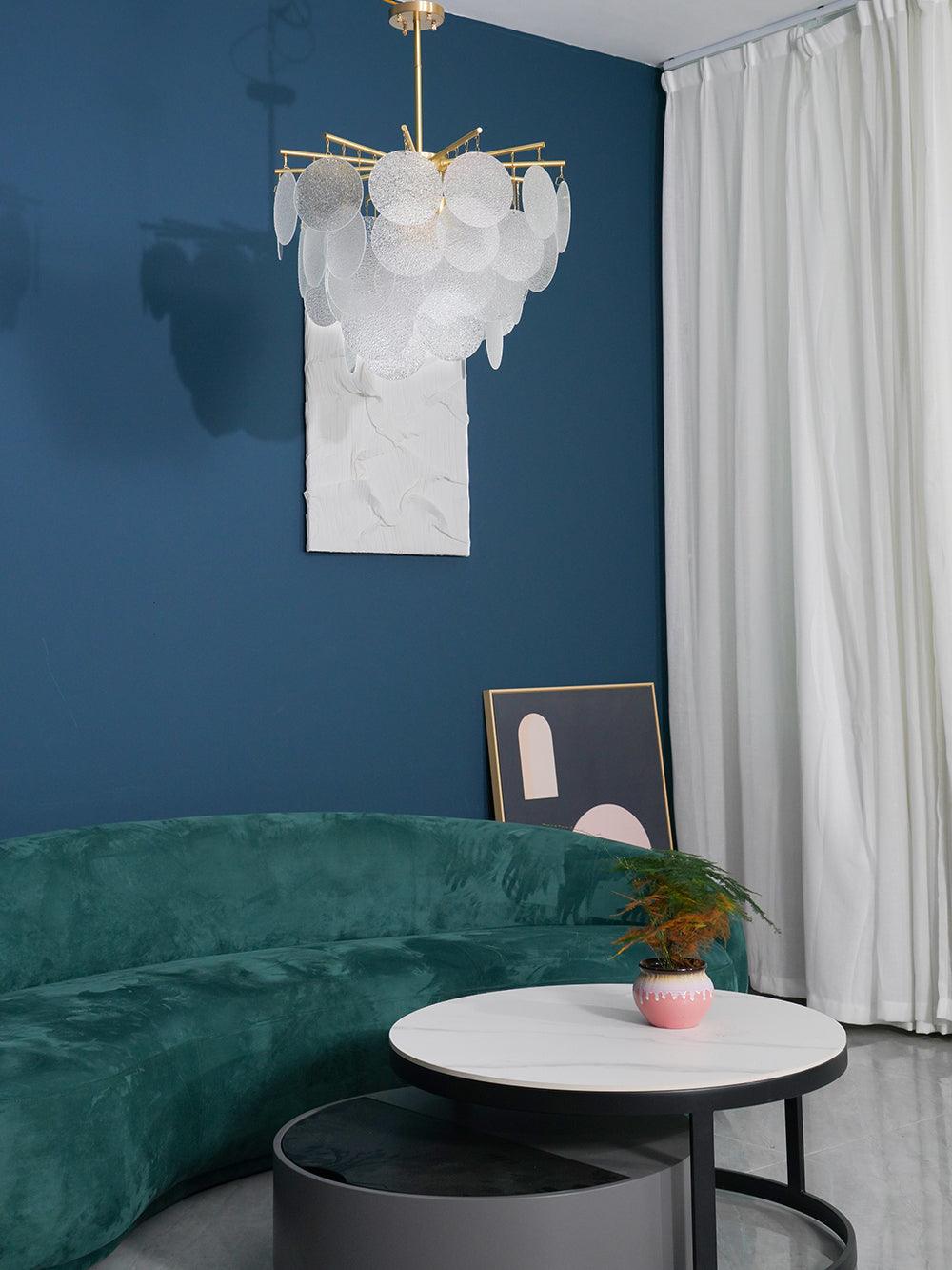 Solara Chandelier Nimbus Glass Droplets - Letslighting