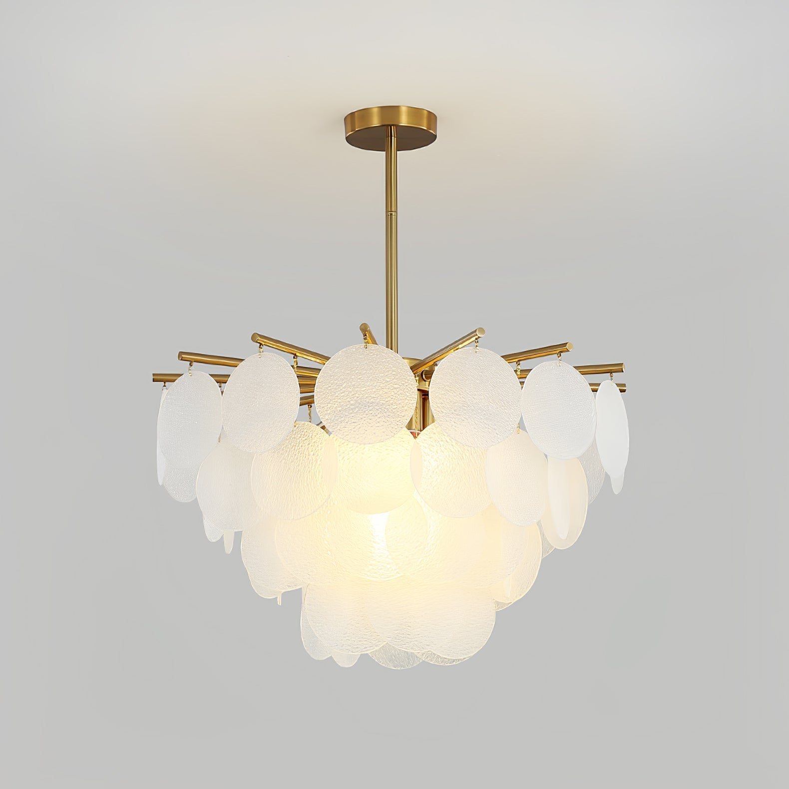 Solara Chandelier Nimbus Glass Droplets - Letslighting