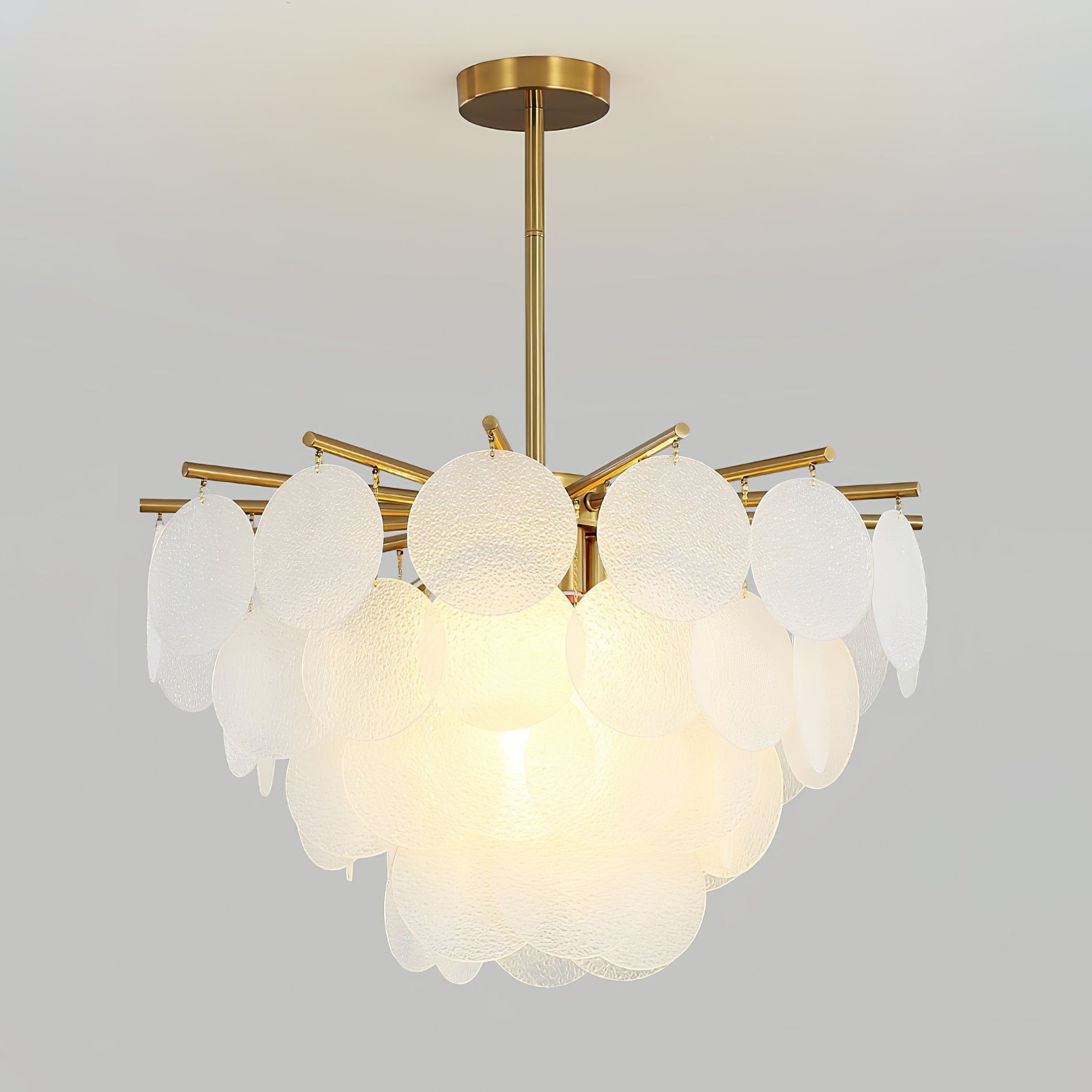 Solara Chandelier Nimbus Glass Droplets - Letslighting