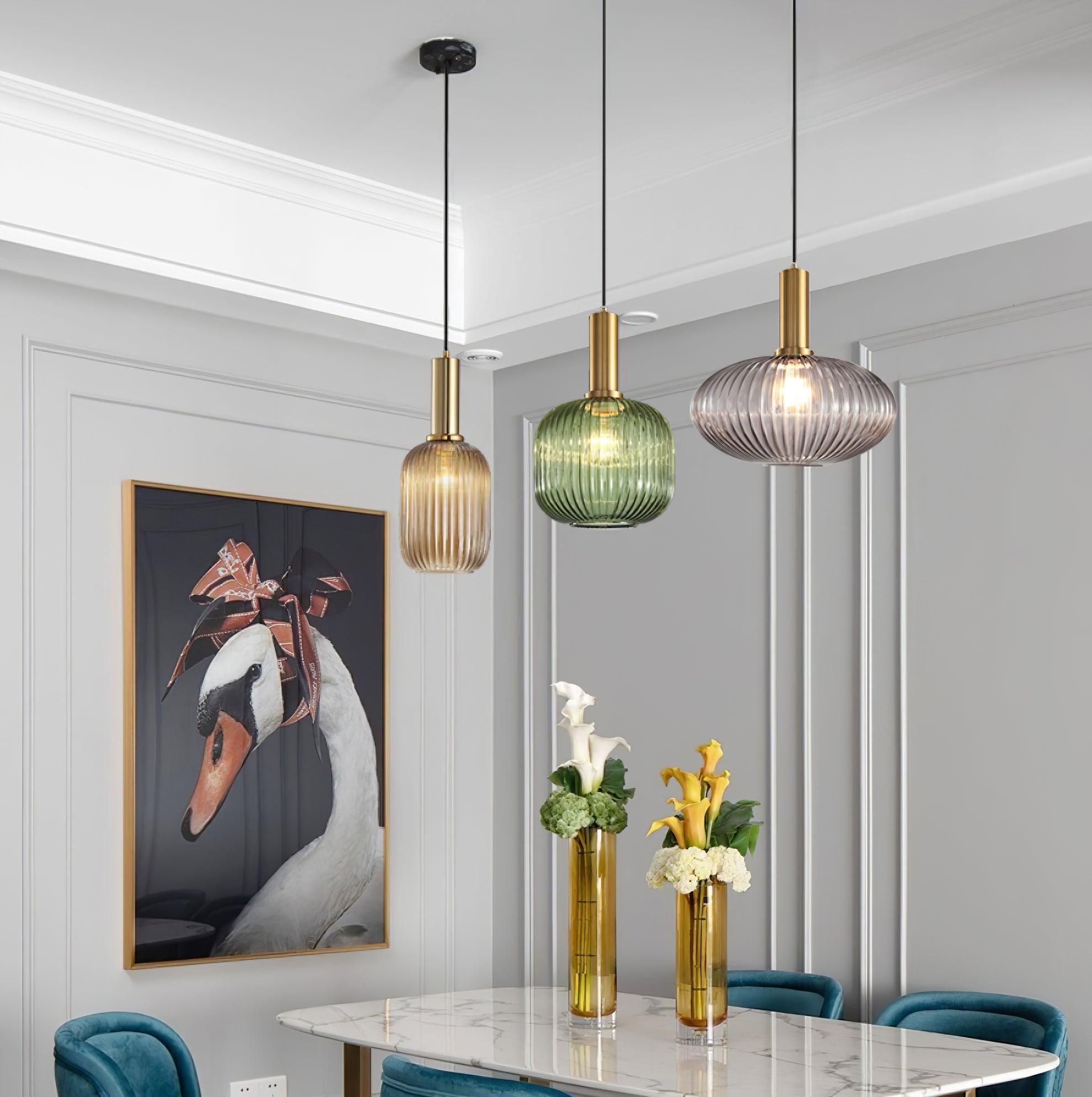 Elara Ribbed Pendant Lamp - Letslighting