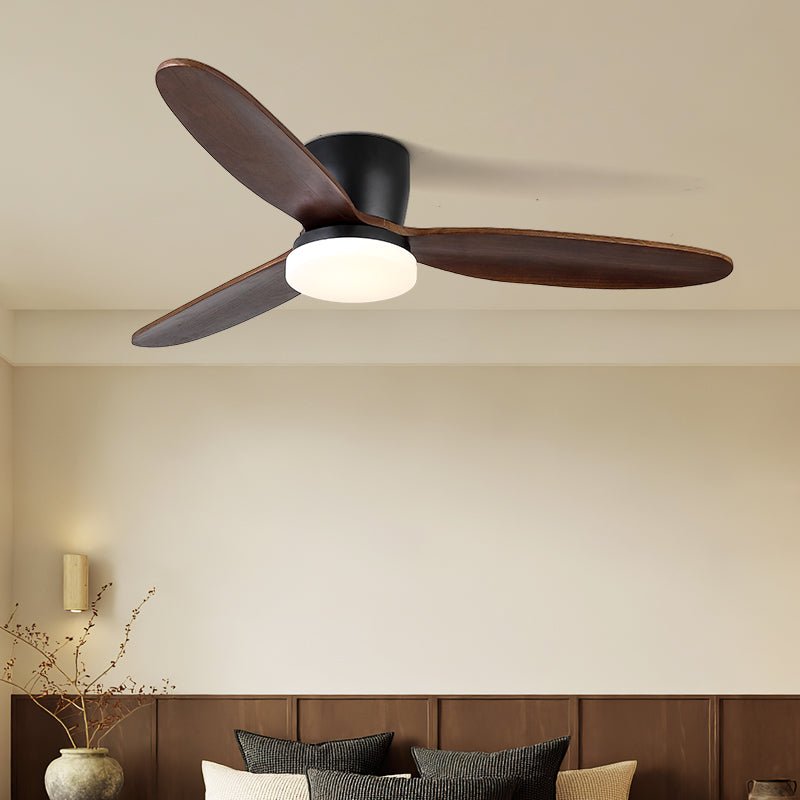 Nocturnus Métal Bois Lumière de Ventilateur de Plafond