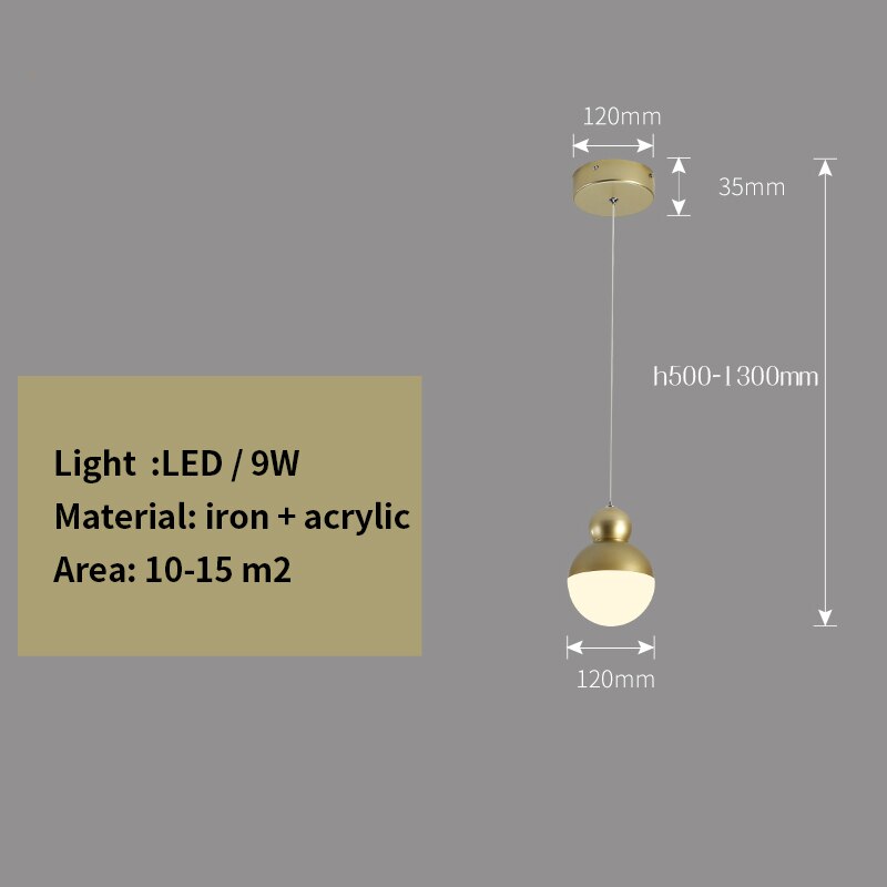 Valentina Suspension Luminaire LED Métal Doré