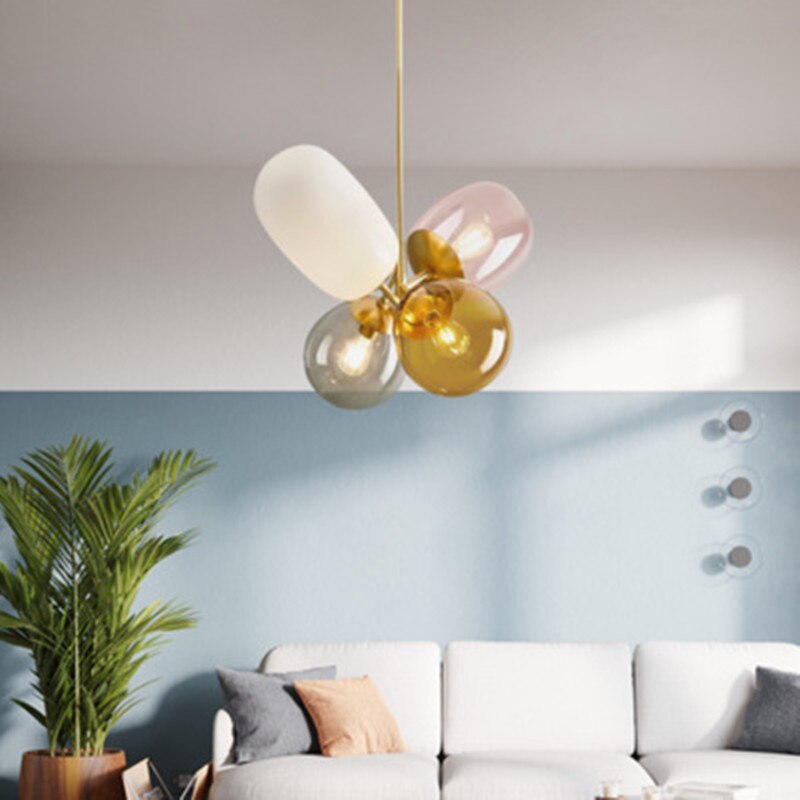 Valentina Lampe Pendante Créative en Verre Ballon Colorée