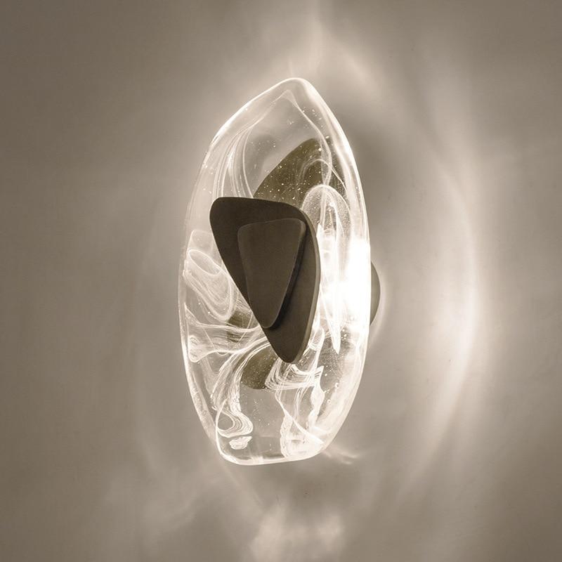 Arisha Applique Murale Art Deco Irrégulier Led Nordique, Métal, Or/Noir, Chambre