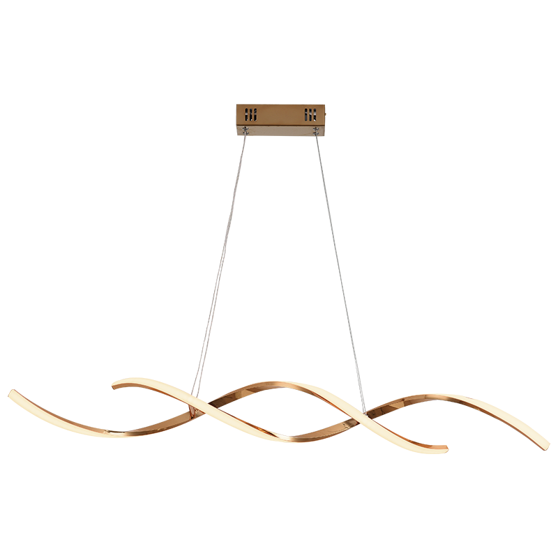 Arisha Suspension LED linéaire ondulée moderne pour la salle