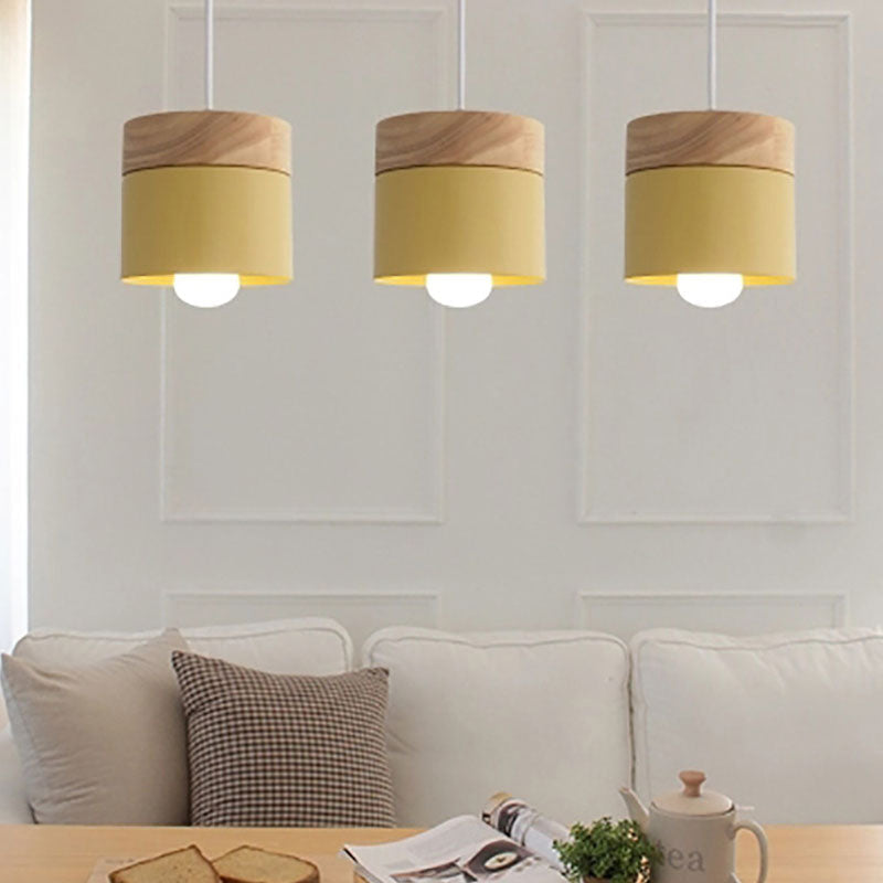 Valentina Suspension LED Macaron Nordique Métal/Bois Chambre