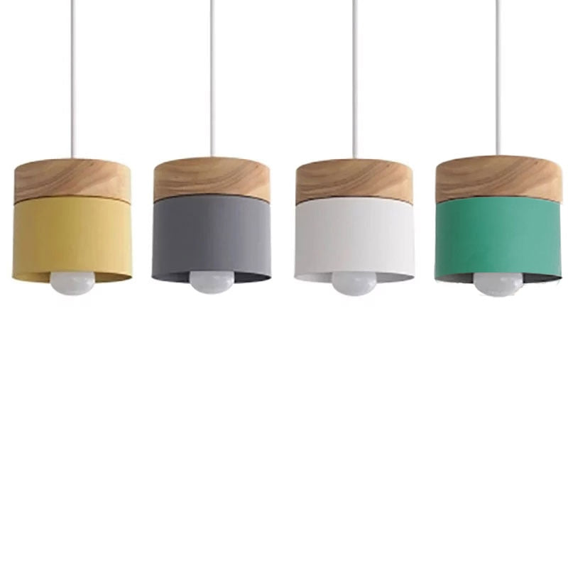 Valentina Suspension LED Macaron Nordique Métal/Bois Chambre