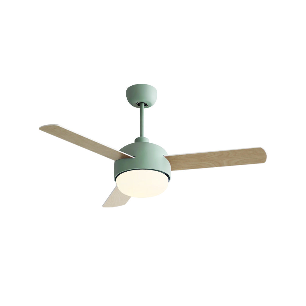 Velaee Nordic Macaron Metal Ceiling Fan Light - Lamp Copper