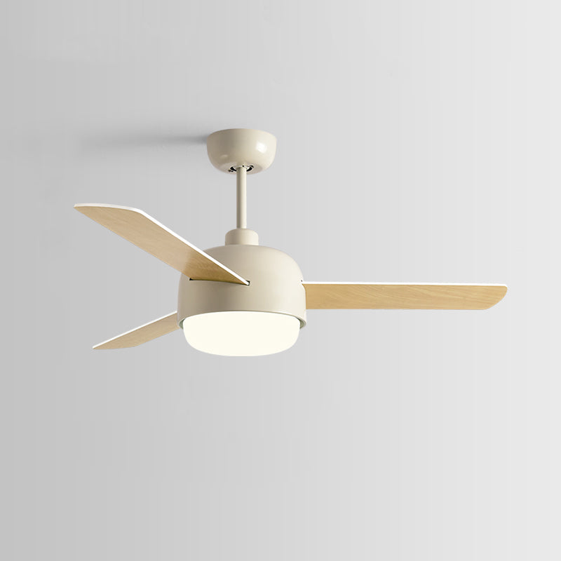 Velaee Nordic Macaron Metal Ceiling Fan Light - Lamp Copper