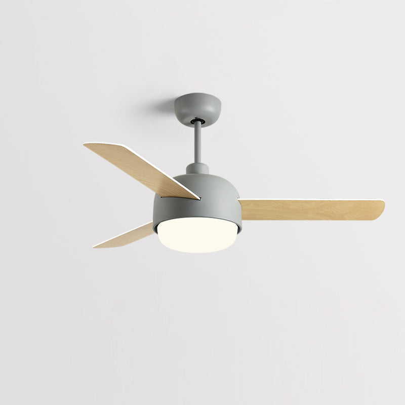 Velaee Nordic Macaron Metal Ceiling Fan Light - Lamp Copper