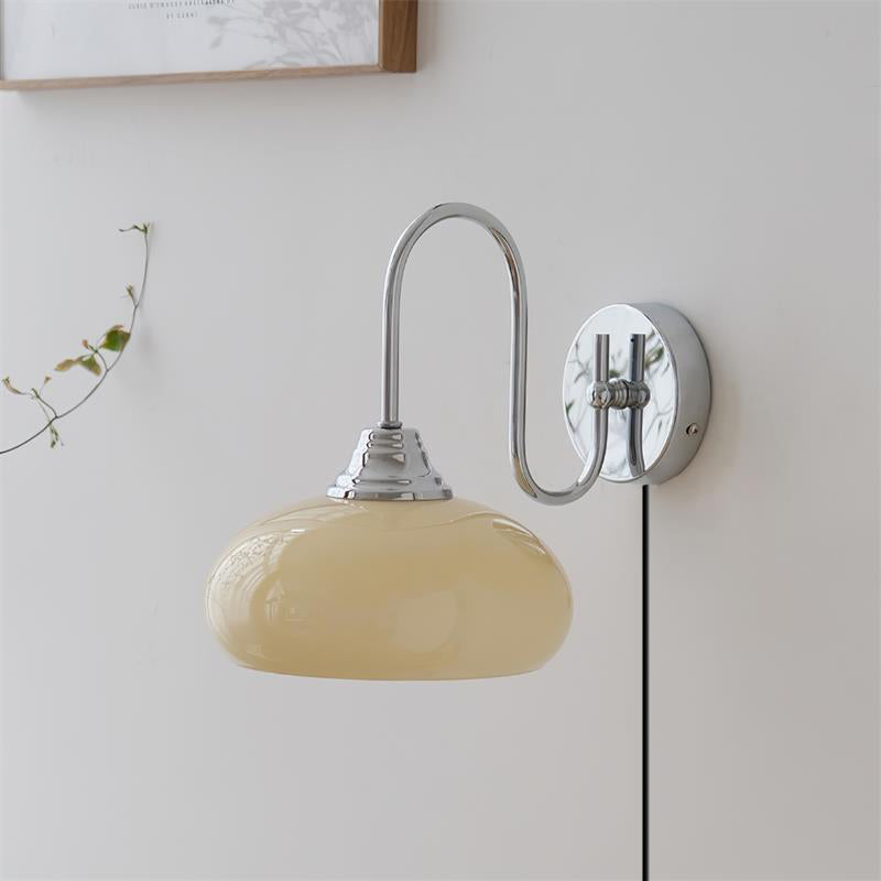 Ulsilia Premium Nordic Plug-in Metal Glass Wall Lamp - Lamp Copper