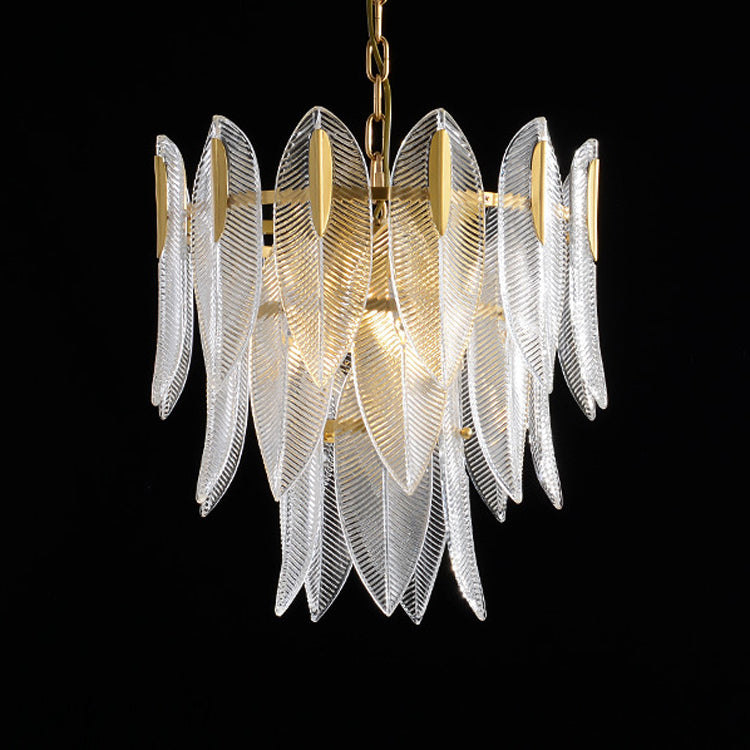 Ivthayra Postmodern Luxury Brass Glass Chandelier - Lamp Copper