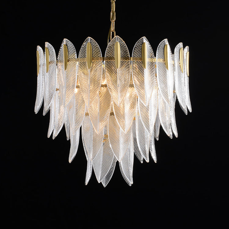 Ivthayra Postmodern Luxury Brass Glass Chandelier - Lamp Copper