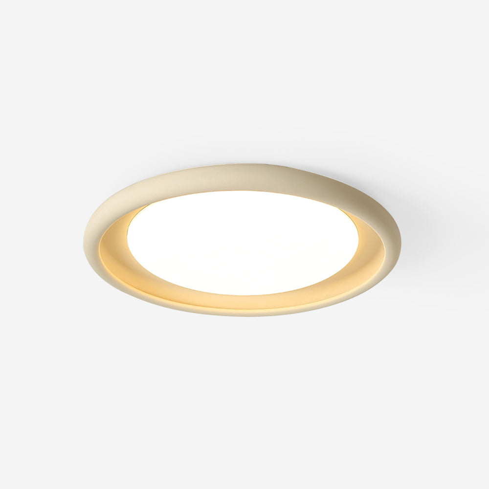 Nuria Ceiling Light Concrete Acrylic Circular Minimalist - Letslighting